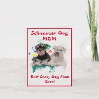 Custom Schnauzer Moeder Hond Beste Gekke Hond Digi
