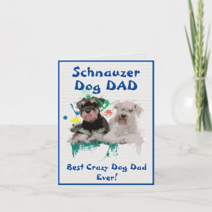 Custom Schnauzer Papa Beste Gek Hond Papa Digitaal Kaart