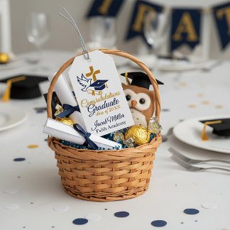 Custom school and year christian graduation cadeaulabel