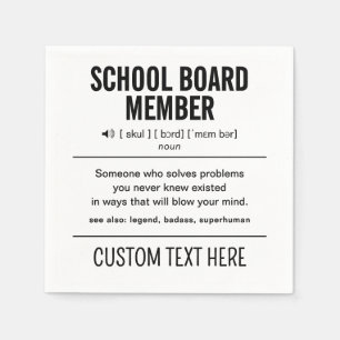 Custom School bestuurslid Grappig Servet