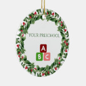 Custom School Holiday Teacher  Keramisch Ornament (Rechts)
