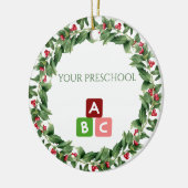 Custom School Holiday Teacher  Keramisch Ornament (Links)