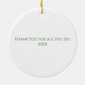Custom School Holiday Teacher  Keramisch Ornament (Achterkant)