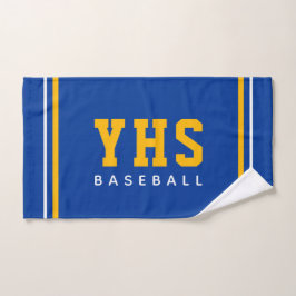 Custom School Initials Baseball Team Sports Handdoek