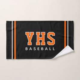 Custom School Initials Baseball Team Sports Handdoek