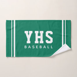 Custom School Initials Baseball Team Sports Handdoek