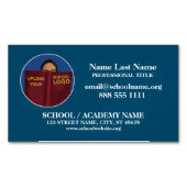 Custom School Logo | Professionele bedrijfsgegeven Magnetisch Visitekaartje (Voorkant)