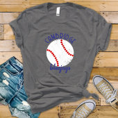 Custom school mascotte grunge honkbal hart naad Tri-Blend shirt