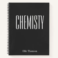 Custom School Onderwerp Chemie Zwart Wit Naam