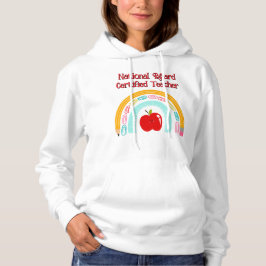 Custom School Rainbow National Board Teacher Hoodie