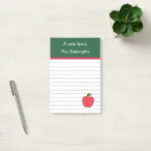 Custom School Teacher's Apple Post Het Notities Gi Post-it® Notes (Kantoor)