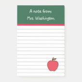 Custom School Teacher's Apple Post Het Notities Gi Post-it® Notes (Voorkant)
