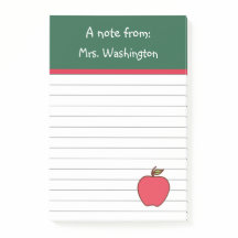 Custom School Teacher's Apple Post Het Notities Gi