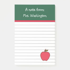 Custom School Teacher's Apple Post Het Notities Gi Post-it® Notes
