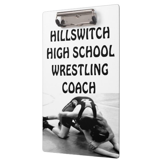 Custom School Wrestling Coach Klembord (Links)