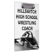 Custom School Wrestling Coach Klembord (Rechts)