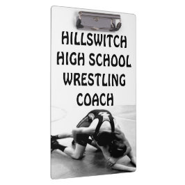 Custom School Wrestling Coach Klembord