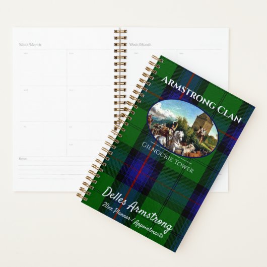 Custom Schotse Armstrong Clan Gilnockie Weekly Planner (Display)