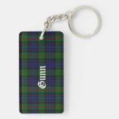 Custom Schotse Gunn Tartan Plaid Sleutelhanger (achterkant)