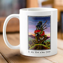 Custom Schotse Terrier Bagpipes Coffee Mok
