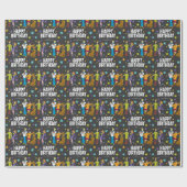 Custom Scooby-Doo Gang Happy Birthday Cadeaupapier (Vlak)