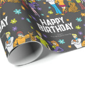 Custom Scooby-Doo Gang Happy Birthday Cadeaupapier (Rol Hoek)