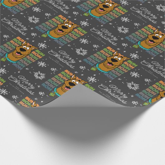 Custom Scooby-Doo Ruh Roh Kerstmis Snowflake Cadeaupapier (Hoek)
