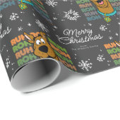 Custom Scooby-Doo Ruh Roh Kerstmis Snowflake Cadeaupapier (Rol Hoek)