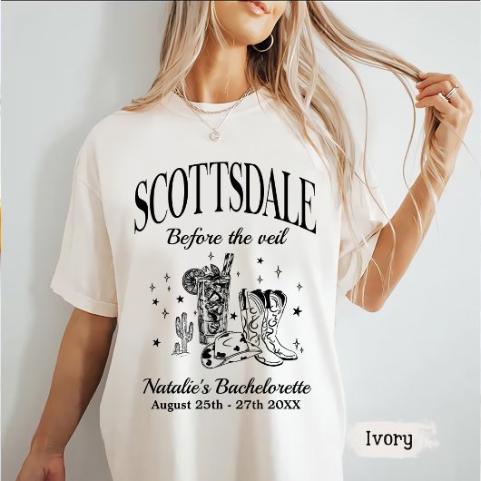 Custom Scottsdale Bache Party voor de sluier T-shirt