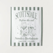 Custom Scottsdale Bache Party voor de sluier Wandkleed (Voorkant)