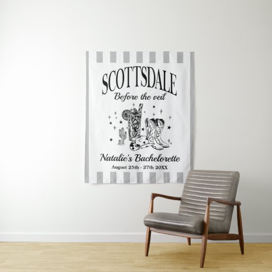 Custom Scottsdale Bache Party voor de sluier Wandkleed (In situ)