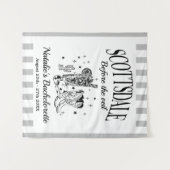 Custom Scottsdale Bache Party voor de sluier Wandkleed (Voorkant (horizontaal))