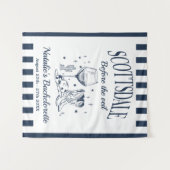 Custom Scottsdale Bache Party voor de sluier Wandkleed (Voorkant (horizontaal))