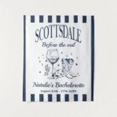 Custom Scottsdale Bache Party voor de sluier Wandkleed (Voorkant)