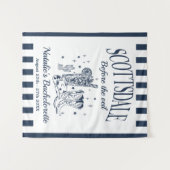 Custom Scottsdale Bache Party voor de sluier Wandkleed (Voorkant (horizontaal))