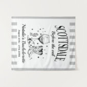 Custom Scottsdale Bache Party voor de sluier Wandkleed (Voorkant (horizontaal))