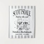 Custom Scottsdale Bache Party voor de sluier Wandkleed (Voorkant)