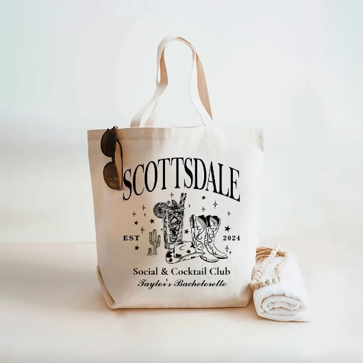 Custom Scottsdale Bachelorette Party bruidsmeisje Tote Bag
