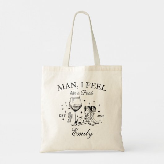 Custom Scottsdale Bachelorette Party Man Ik voel m Tote Bag (Achterkant)