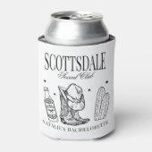 Custom Scottsdale Bachelorette Party Social Club Blikjeskoeler (Blikje Voorkant)