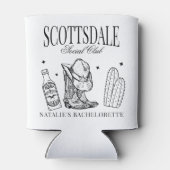 Custom Scottsdale Bachelorette Party Social Club Blikjeskoeler (Achterkant)