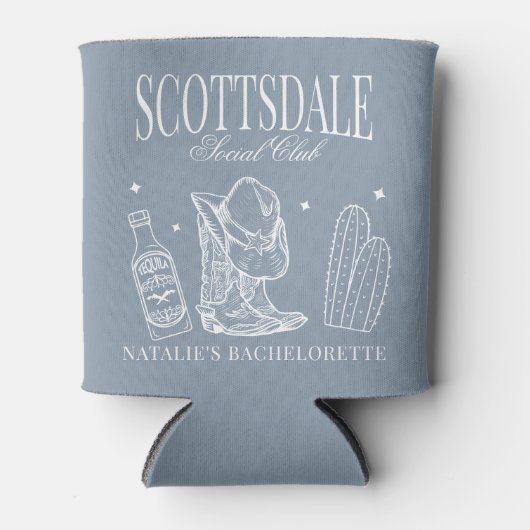 Custom Scottsdale Bachelorette Party Social Club Blikjeskoeler (Voorkant)