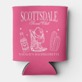Custom Scottsdale Bachelorette Party Social Club Blikjeskoeler (Voorkant)