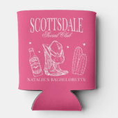 Custom Scottsdale Bachelorette Party Social Club Blikjeskoeler (Achterkant)