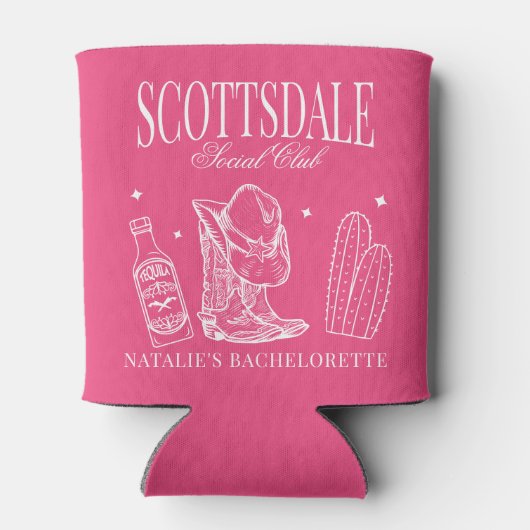 Custom Scottsdale Bachelorette Party Social Club Blikjeskoeler (Achterkant)