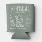 Custom Scottsdale Bachelorette Party Social Club Blikjeskoeler (Achterkant)