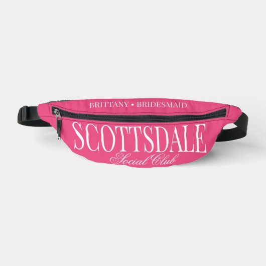 Custom Scottsdale Bachelorette Party Social Club Heuptasje (Voorkant)
