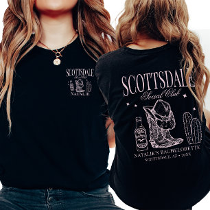Custom Scottsdale Bachelorette Party Social Club T-shirt