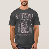 Custom Scottsdale Bachelorette Party Social Club T-shirt (Voorkant)