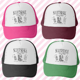 Custom Scottsdale Bachelorette Party Social Club Trucker Pet